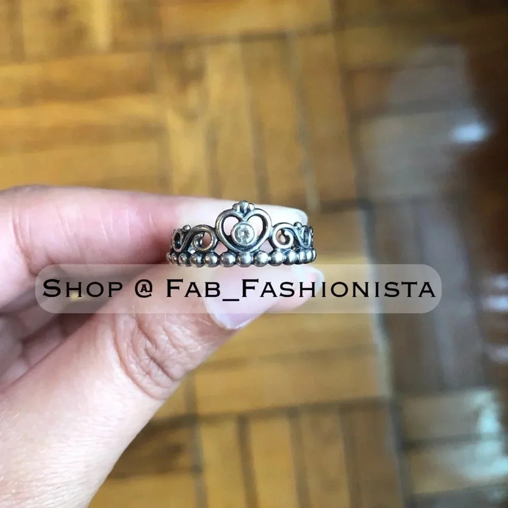 Pandora princess ring sterling silver
